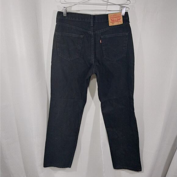 LEVI'S! LEVI STRAUSS & CO.! CLASSIC BLACK DENIM RELAXED JEANS, 550! SZ 32 X 42 - Picture 5 of 13